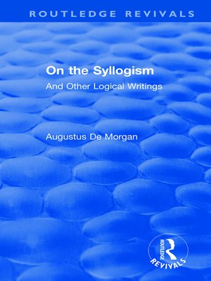 cover image of On the Syllogism